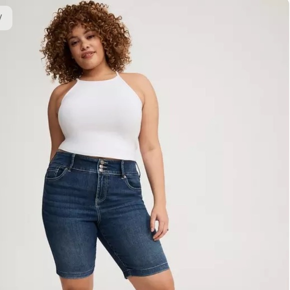 Torrid Bermuda High Rise Jegging Shorts - Picture 2 of 6